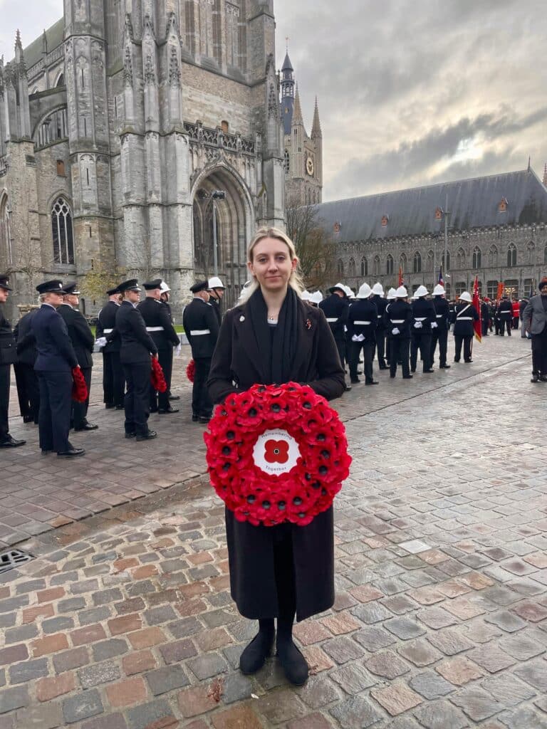 Deputy Police and Crime Commissioner Ellie Vesey-Thompson marked Remembrance in Ypres, Belgium